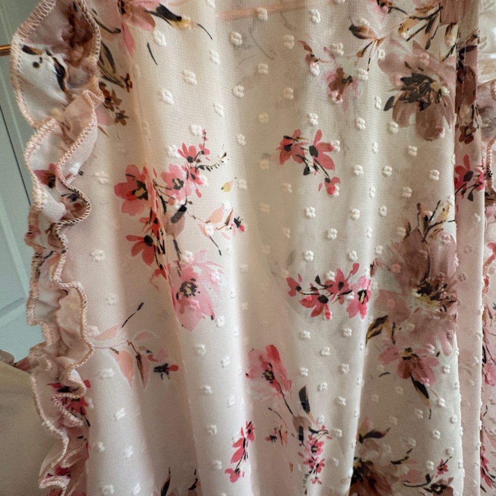 Peach Love California Pink Floral Mini Dress - Picture 3 of 4